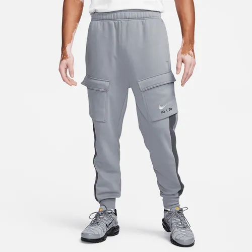 Nike Air Men's Fleece Cargo Trousers - Grey - Cotton
