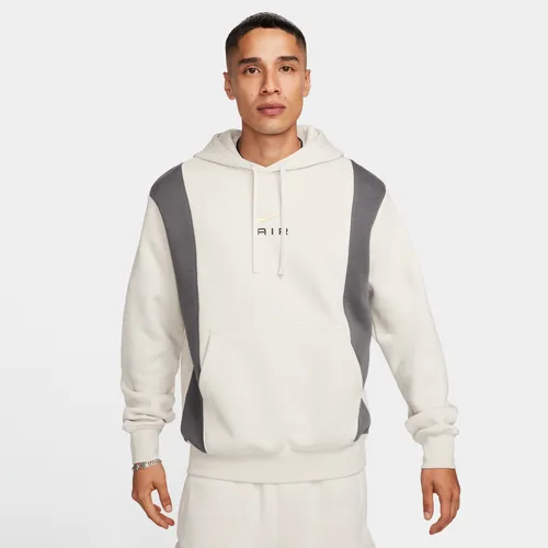 Nike Air Men's Pullover Fleece Hoodie - Brown - Cotton