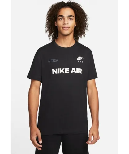 Nike Air Mens T Shirt in Black Cotton