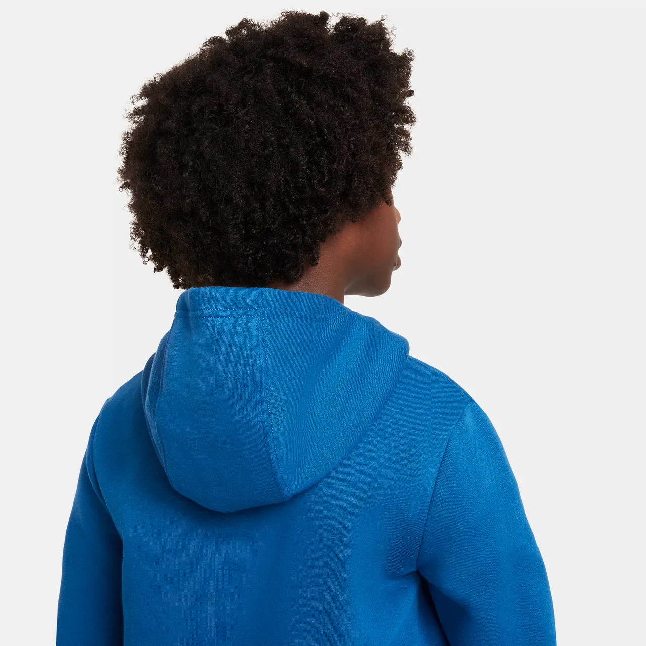 Nike Air Older Kids' Pullover Fleece Hoodie - Blue - Cotton