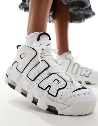 Nike Air Uptempo trainers in white and black