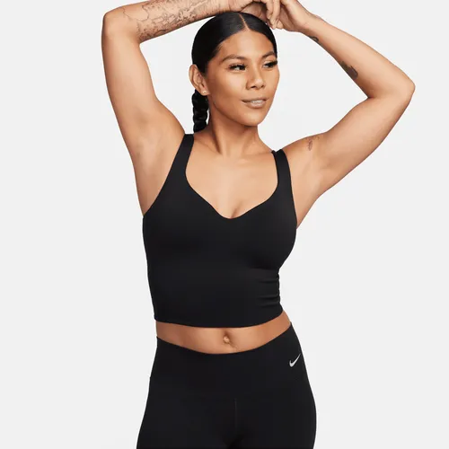 Nike Alate Women's Medium-Support Padded Sports Bra Tank Top - Black - Polyester