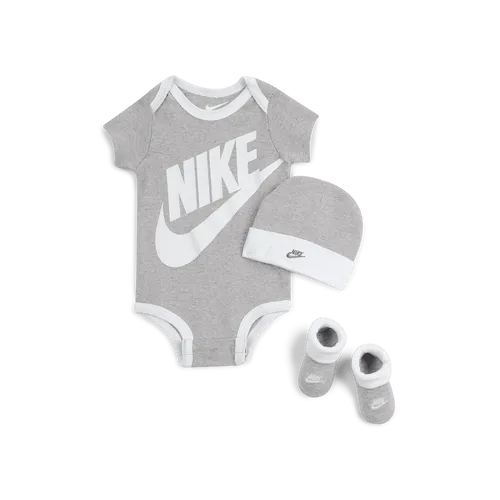 Nike Baby (0–6M) 3-Piece Set - Grey - Cotton