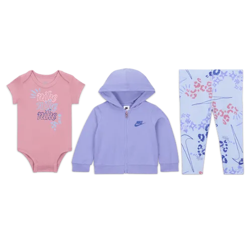 Nike Baby (3–6M) Doodle Dreamer 3-Piece Set - Grey - Polyester