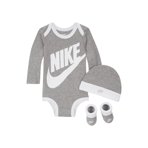 Nike Baby (6-12M) 3-Piece Set - Grey - Cotton