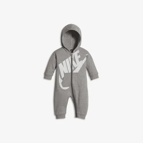Nike Baby (6-9M) Full-Zip Overalls - Grey - Polyester