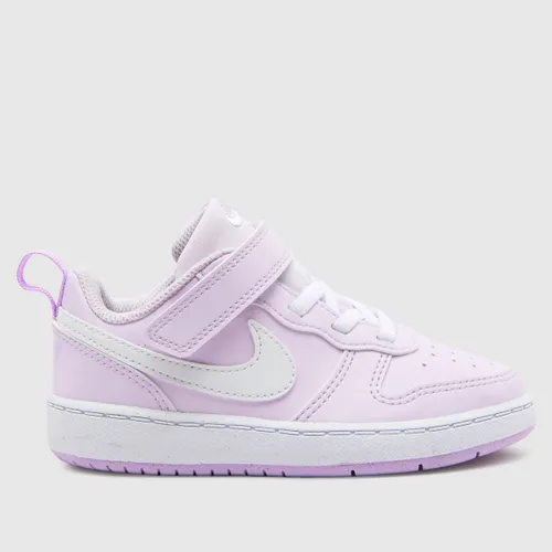 Nike Baby Girls Purple Lilac Court Borough Low Recraft Toddler Trainers