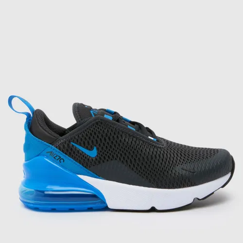 Nike Black and Blue air max 270 Junior Trainers