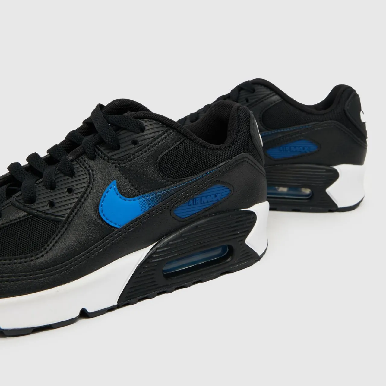 Nike Black And Blue Air Max 90 Boys Youth Trainers