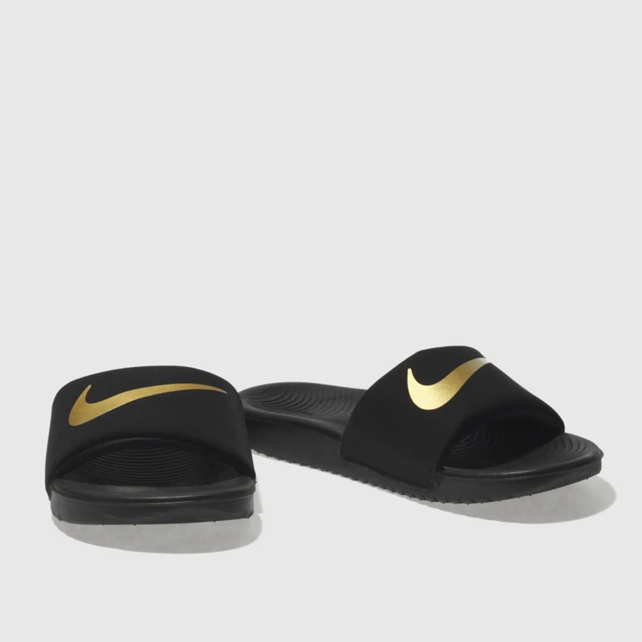 Nike Black & Gold Kawa Junior Sandals