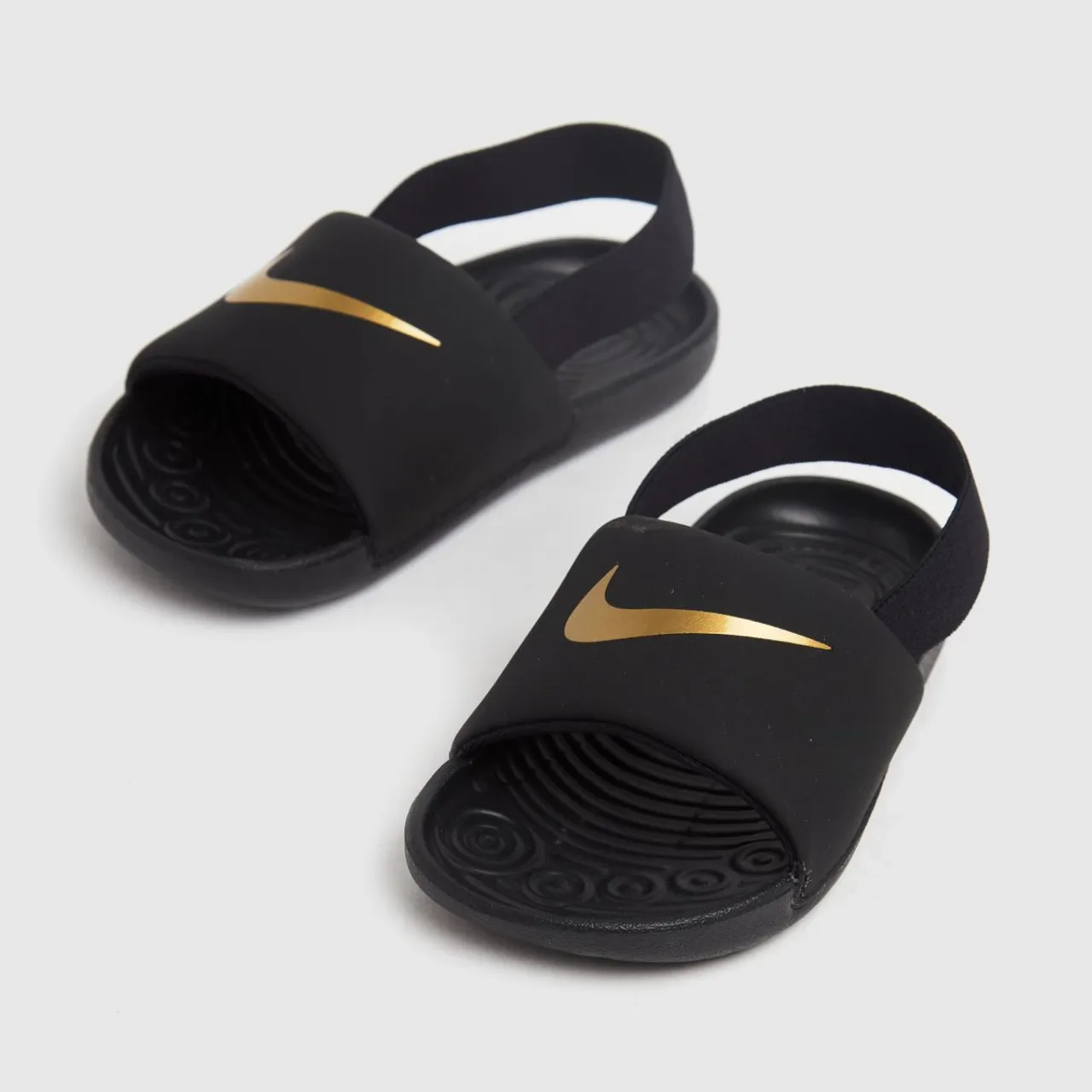 Nike Black & Gold Kawa Toddler Sandals