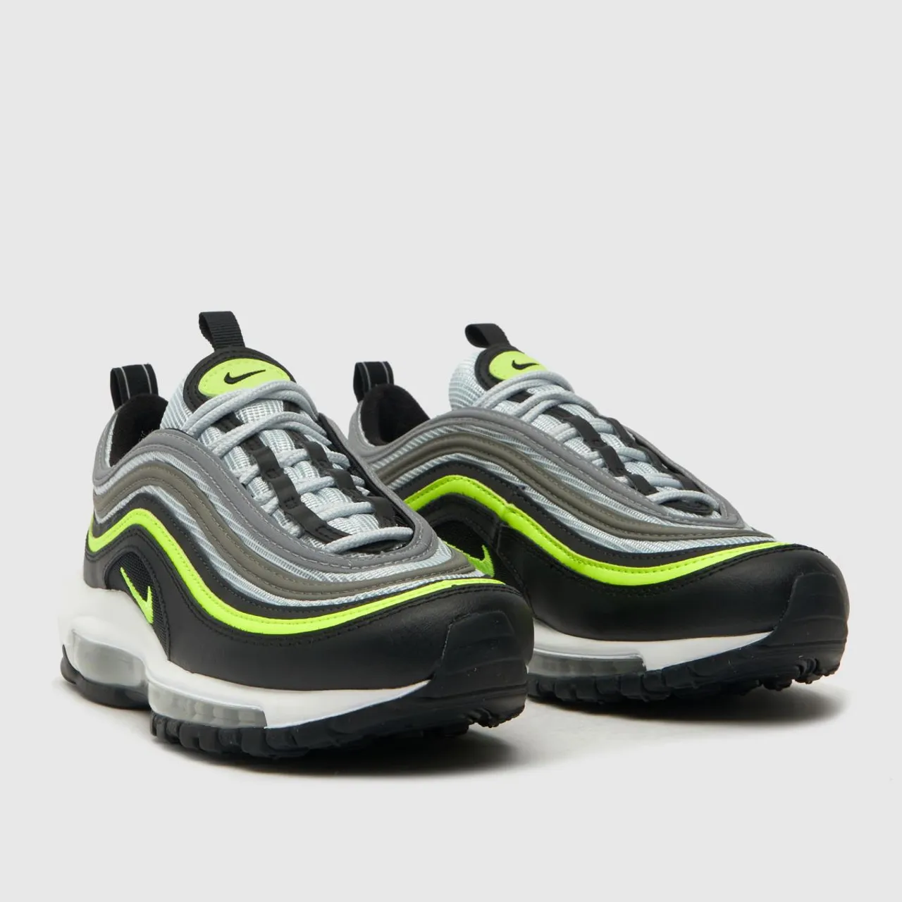 Nike Black & Green Air Max 97 Youth Trainers