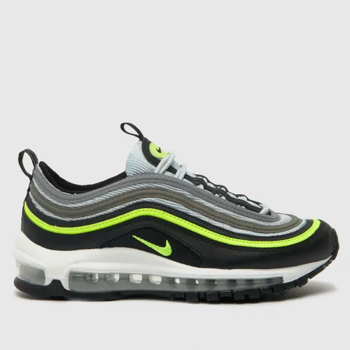 Nike Black & Green Air Max 97 Youth Trainers