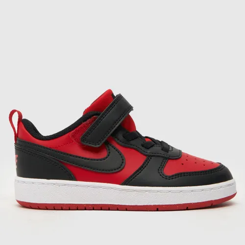 Nike Black & Red Court Borough Low Recraft Boys Toddler Trainers