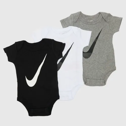 Nike Black & White Baby Bodysuit 3 Pack
