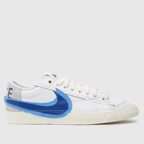 Nike Blazer Jumbo Low Trainers In White & Blue