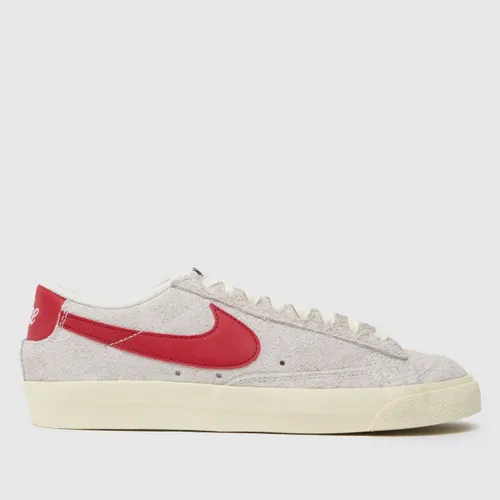 Nike Blazer lo 77 Vintage Trainers in White & Red