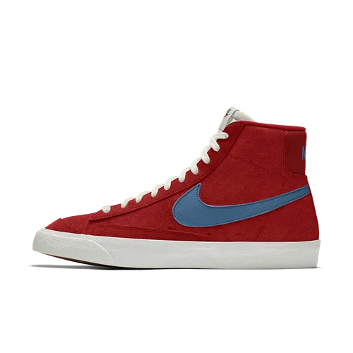 Nike Blazer Mid '77 By You Custom Women's Shoes - Red - Leather