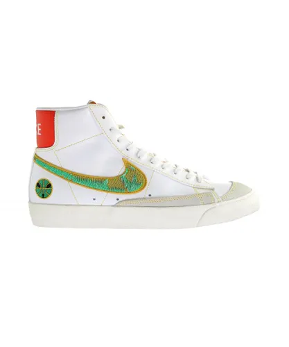 Nike Blazer Mid '77 VNTG Lace-Up Multicolor Leather Mens Trainers DD9239 100 - Multicolour