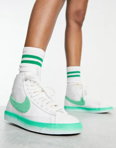 Nike Blazer mid Ray of Hope trainers in white and spring green