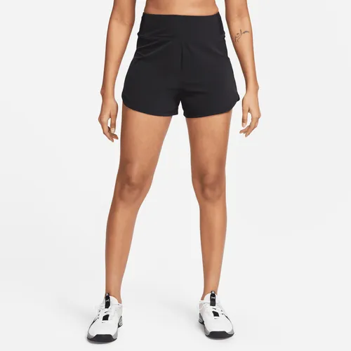Nike Bliss Women's Dri-FIT Fitness High-Waisted 8cm (approx.) Brief-Lined Shorts - Black - Polyester