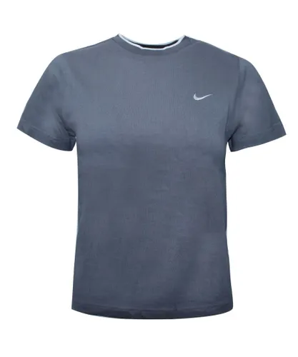Nike Boys Plain T-Shirt Sports Training Top Casual Grey 490431 025