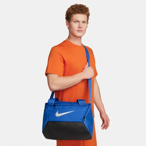 Nike Brasilia 9.5 Training Duffel Bag (Extra-Small, 25L) - Blue - Polyester