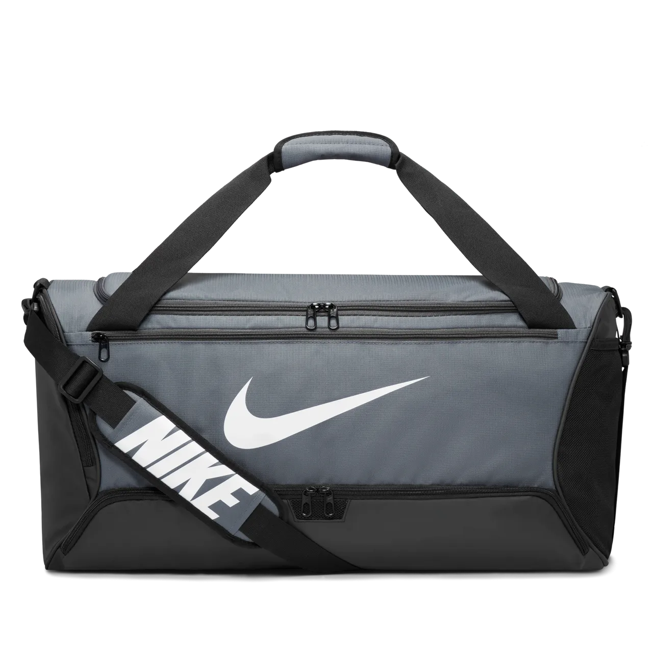 Nike Brasilia 9.5 Training Duffel Bag (Medium, 60L) - Grey - Polyester