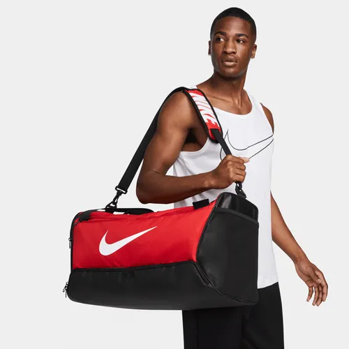 Nike Brasilia 9.5 Training Duffel Bag (Medium, 60L) - Red - Polyester