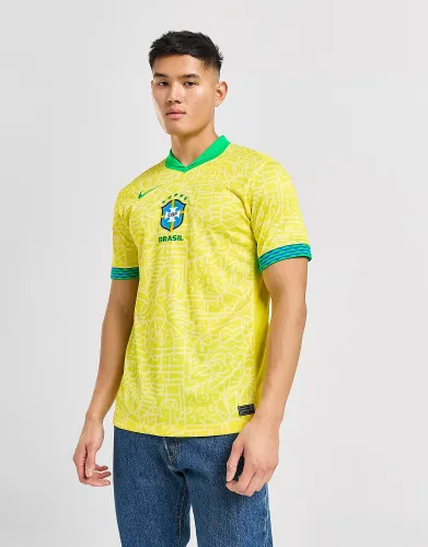 Nike Brazil 2024 Home Shirt - Yellow - Mens