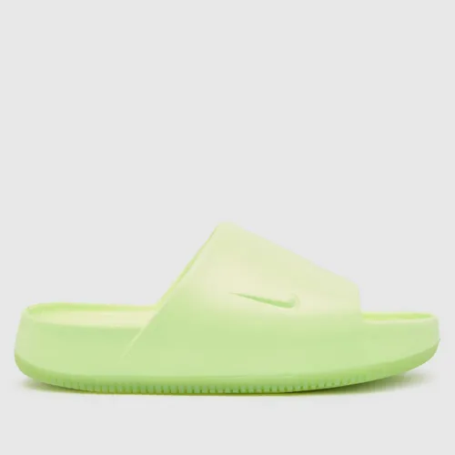 Nike Calm Slide Sandals in Lime