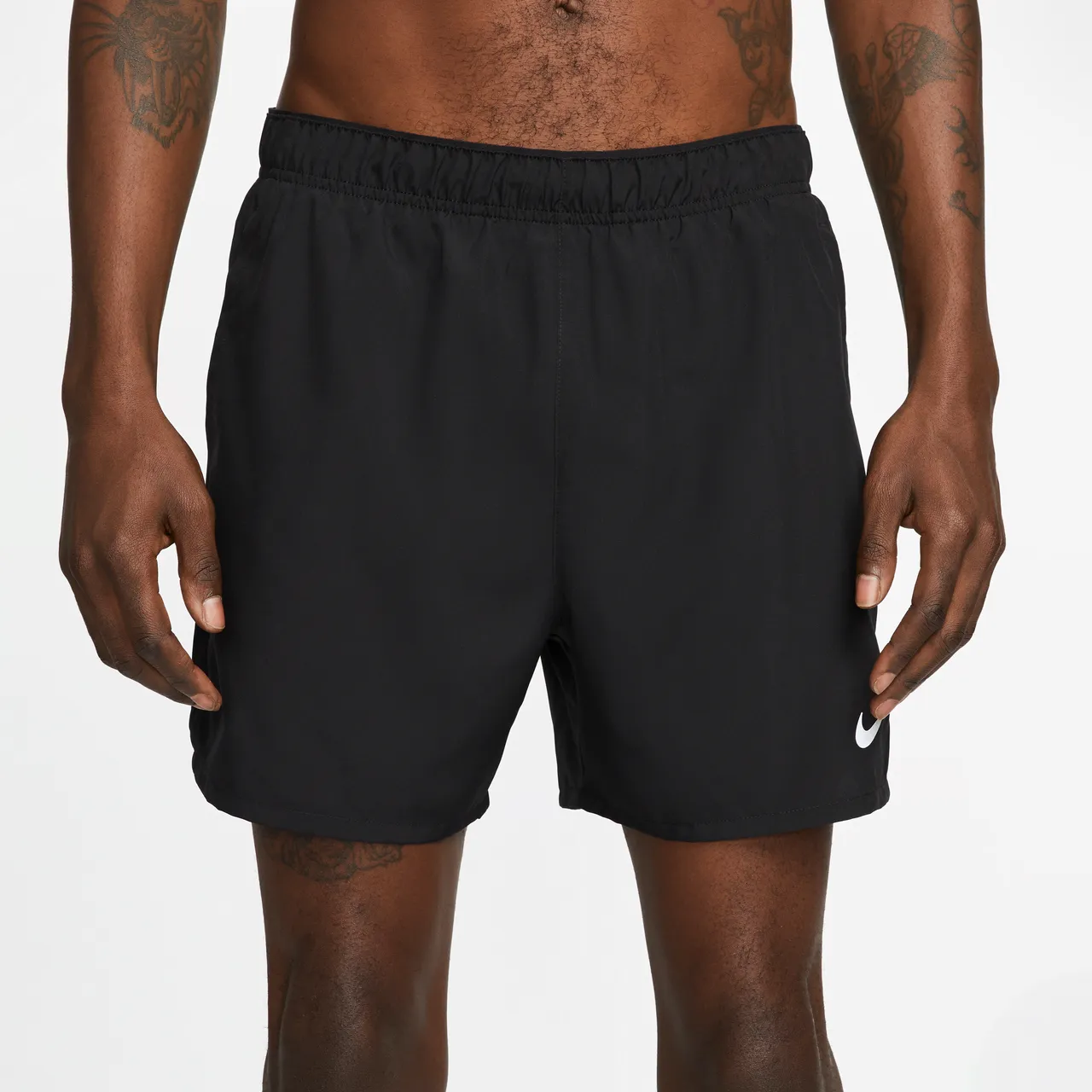 Nike Challenger Men's Dri-FIT 13cm (approx.) Brief-lined Running Shorts - Black - Polyester