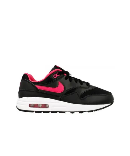 Nike Childrens Unisex Air Max 1 (GS) Lace Up Black Synthetic Kids Trainers 807605 006