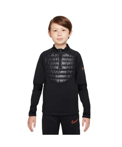 Nike Childrens Unisex Childrens/Kids Academy Winter Warrior Therma-Fit Top (Black)