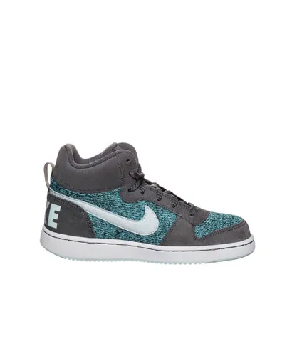Nike Childrens Unisex Court Borough Mid SE (GS) Lace Up Grey Synthetic Kids Trainers 922846 001