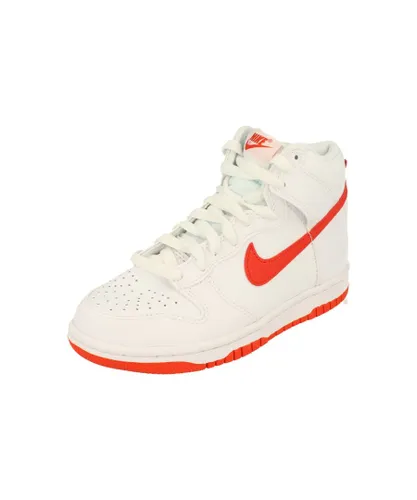 Nike Childrens Unisex Dunk High Gs White Trainers