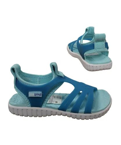Nike Childrens Unisex Play Sunray V PS Youths Kids Girls Shoes Water Sandals 304759 443 Y11A - Blue