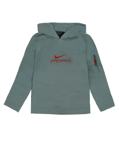 Nike Childrens Unisex Vintage Boys Athletic Hoodie - Grey Textile