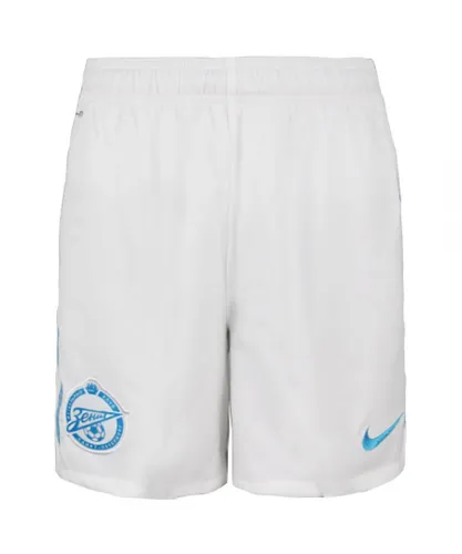 Nike Childrens Unisex Zenit St. Petersburg Stretch Graph Logo White Kids Sports Shorts 402736 105