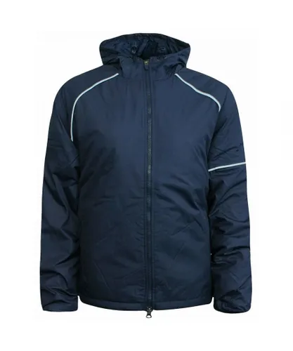 Nike ClimaFit Long Sleeve Zip Up Navy Blue Womens Hooded Jacket 261406