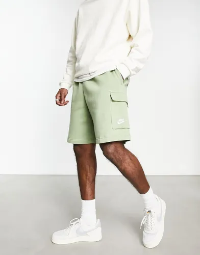 Nike Club fleece cargo shorts in green