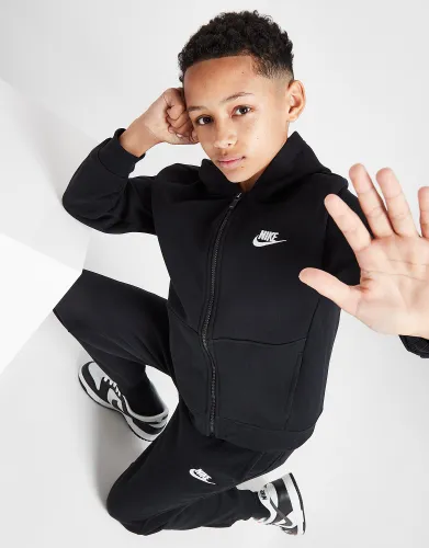 Nike Club Fleece Full Zip Tracksuit Junior - Black