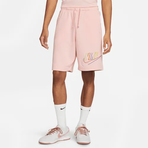 Nike Club Fleece Men's French Terry Shorts - Pink - Cotton
