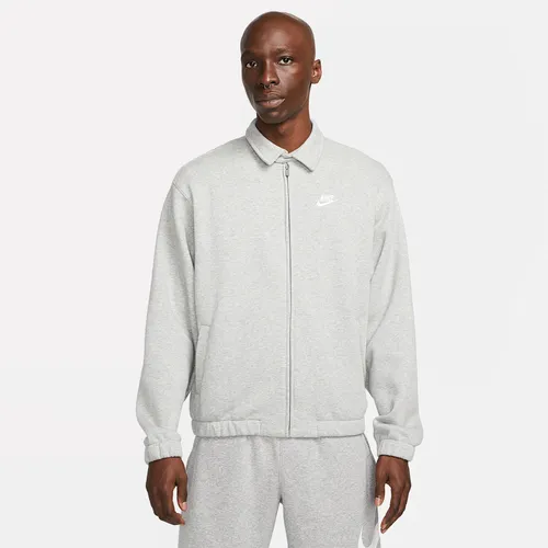 Nike Club Fleece Men's Harrington Jacket - Grey - Cotton