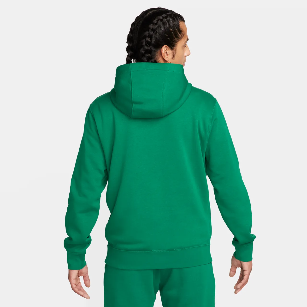 Nike Club Fleece Men's Pullover Hoodie - Green - Cotton