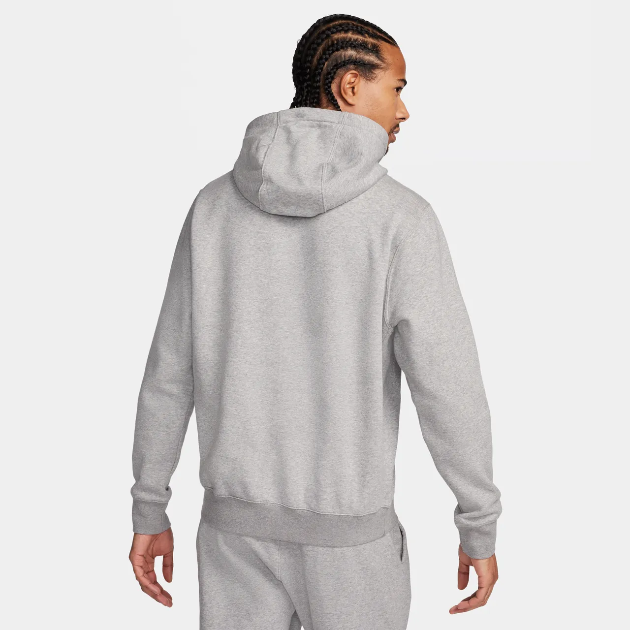 Nike Club Fleece Men's Pullover Hoodie - Grey - Cotton