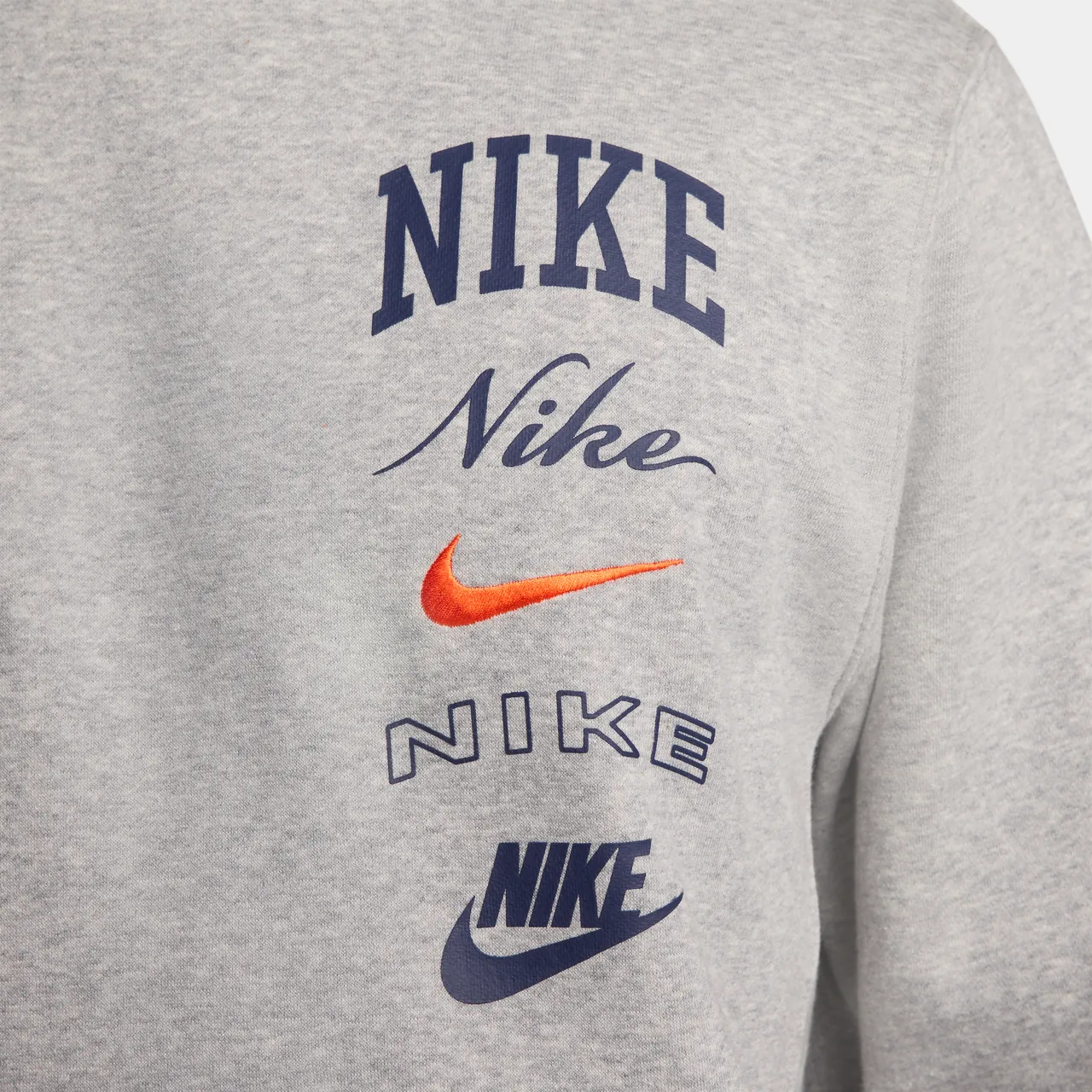 Nike Club Fleece Men's Pullover Hoodie - Grey - Cotton