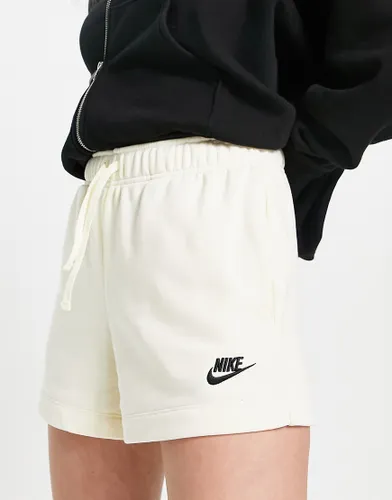 Nike Club fleece shorts in cream - CREAM-White