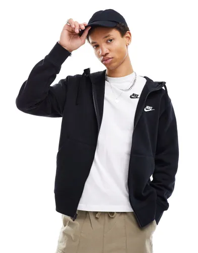 Nike Club full zip hoodie in black