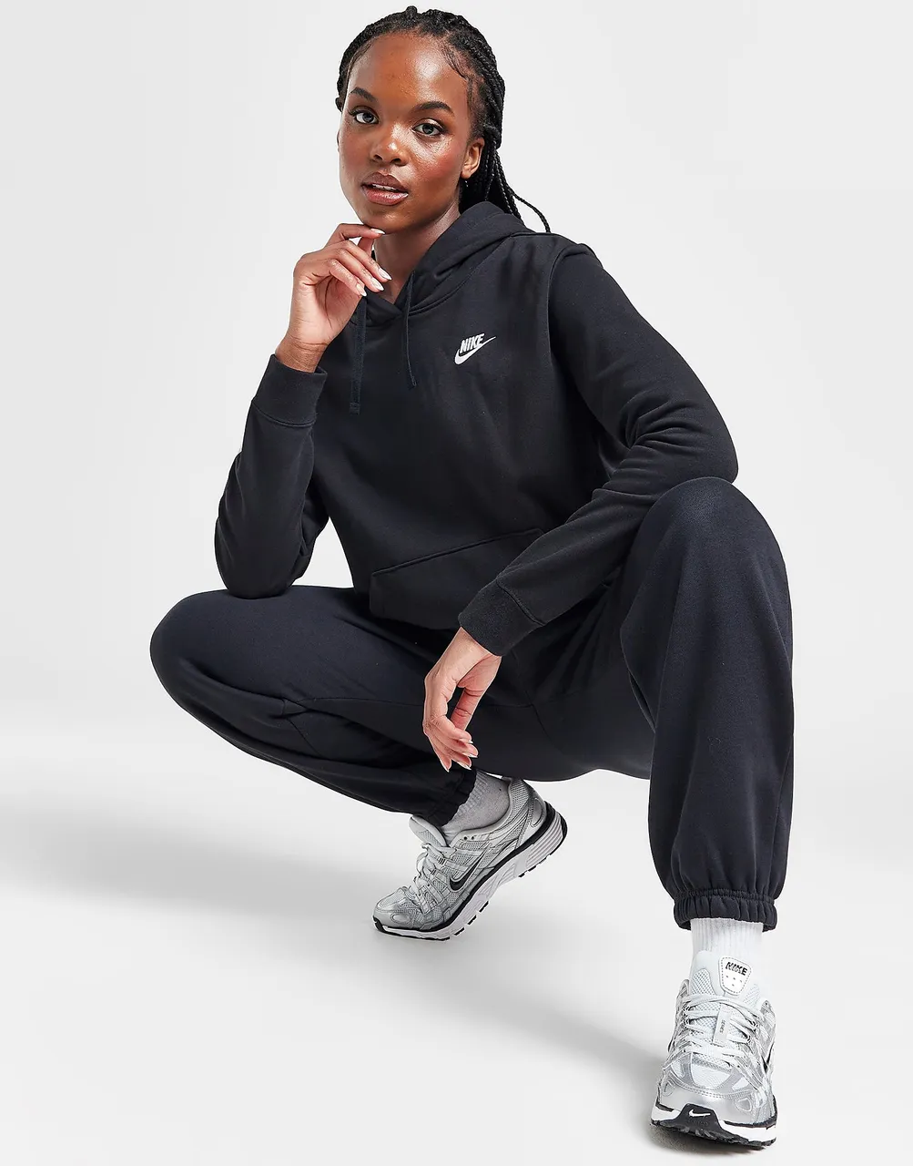 Nike Club Hoodie - Black - Womens